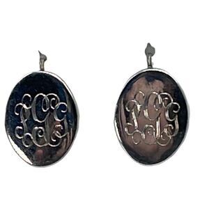 Vintage Mexico Sterling Silver ornate design earrings.